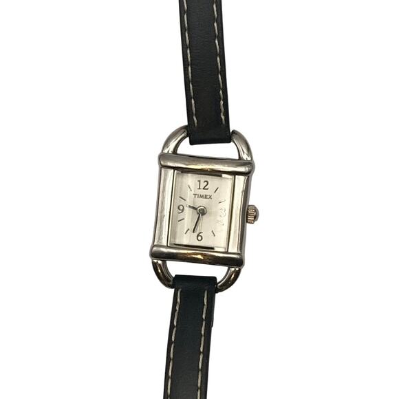 VTG Timex Womens Petite Tank Watch 18mm-New Battery-Adjustable Slim Band WR 30m - Picture 1 of 12